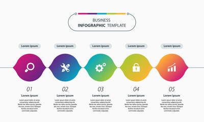 Wall Mural - flat vector business infographics element design template. creative timeline template layout for pre