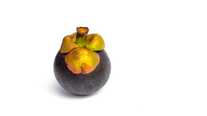 Poster - Mangosteen on white background is a fruit in Thailand.