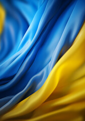 Wall Mural - Waving Ukrainian flag with vibrant blue and yellow colors symbolizing national pride or use as a background