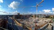 © Jo - A construction site with a crane in the background