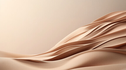 Aufkleber - Smooth abstract background in soothing earth tones with flowing curves