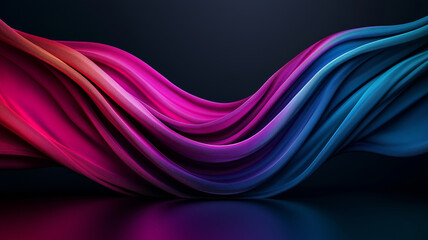 Aufkleber - Vibrant abstract background with swirling pink and blue waves creating dynamic and fluid motion. vivid colors and smooth curves evoke sense of energy and creativity