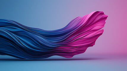 Poster - Vivid abstract background with swirling pink and blue waves, creating dynamic and flowing visual effect