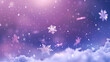 © Designar-Dive - Falling snowflakes on purple and blue winter background.