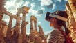 © Bussakon - Traveler Exploring Ancient Ruins Through Immersive Virtual Reality Experience