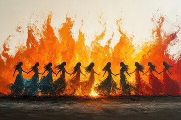 lively bonfire scene flames dancing brightly against a white background capturing the warmth and energy of a perfect evening gathering among friends