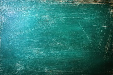 Wall Mural - a green chalkboard background with space for text or graphics, creating an empty school blackboard t