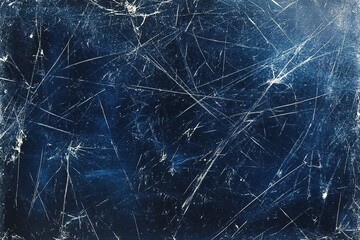 Wall Mural - Dark blue background with scratches and smudges, a simple background