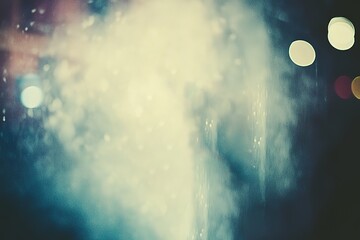 Wall Mural - a grainy, blurry image with light leaks and lens flares, featuring dark colors and subtle tones.