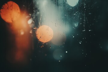 Wall Mural - a grainy, blurry image with light leaks and lens flares, featuring dark colors and subtle tones.
