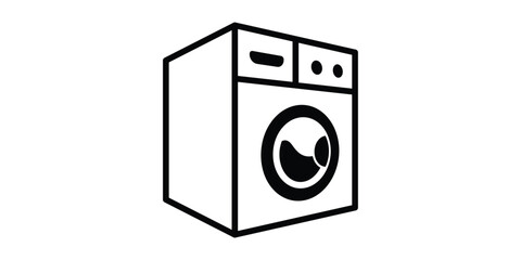 Wall Mural - Washing Machine icon flat illustration.