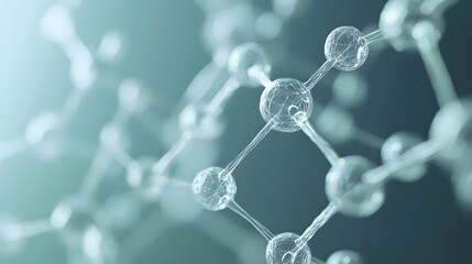 Wall Mural - Abstract Molecular Structure with Interconnected Spheres