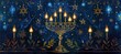 © spyrakot - Classic Hanukkah Greeting Card Featuring Illuminated Menorah and Star of David Symbolism