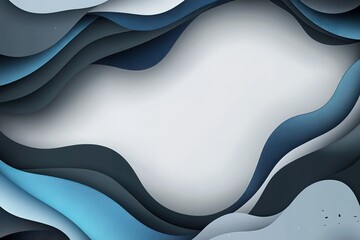 Wall Mural - Abstract blue wave background presentation design illustration with white space and light gray color. High quality