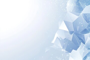 Wall Mural - Light blue background with white dots and triangles, simple vector style, geometric shapes, soft gradients