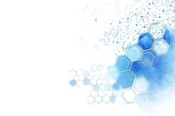 Wall Mural - White background with light blue hexagons and connections vector design for technology or medical business presentation