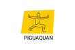 © Yuniar20 - Piguaquan (chop-hanging fist) sport vector line icon. sportsman, fighting stance. sport pictogram illustration.