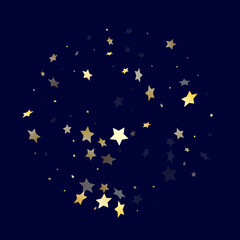 Wall Mural - gold falling star sparkle elements of glitter gradient vector background. stylish confetti gold star