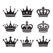 © Shamim Akhtar - Silhouette set of crown on white background