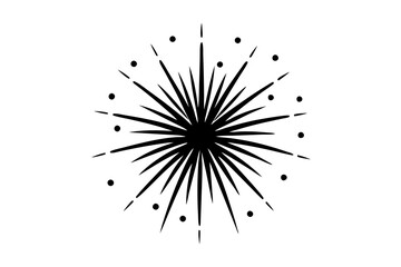 New Year Fireworks Burst | isolated vector illustration on white background