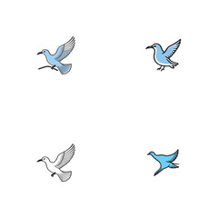 Wall Mural - Seagul bird logo icon vector