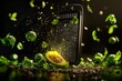 © Thanyarat - An enchanted grater with sparkling particles falling off as it grates a glowing fruit, creating a fantasy meal with otherworldly ingredients