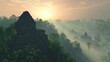 © Jakkarin - Serene Mystical Jungle Temple at Dawn - Captivating Atmosphere of Discovery | Ultra-Detailed Photo of Ancient Temple in Misty Jungle