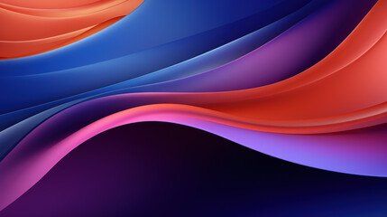 Wall Mural - vibrant abstract blue and purple waveform with fluid motion and colorful gradients
