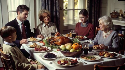 Thanksgiving Day Thanksgiving dinner gratitude blessings family and friends autumn colors roasted turkey stuffing mashed potatoes joyful holiday meal