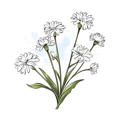 Flower concept design idea isolated on a white background