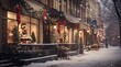 © Sam702 - close up of christmas scene, christmas gifts background, christmaas in winter