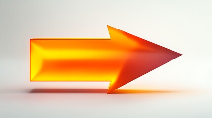 Wall Mural - glowing orange arrow 3d design for creative use