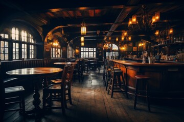 Interior of a old pub