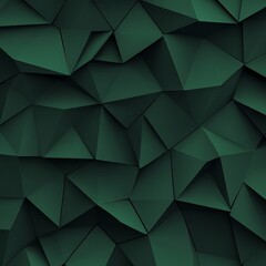 Wall Mural - Abstract green geometric background with low poly design.