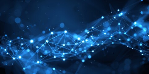 Wall Mural - a global network of interconnected devices illustrating innovative technology and digital communicat