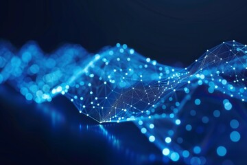 Wall Mural - a visually striking representation of a global network showcasing interconnected devices communicati