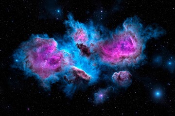 Wall Mural - detailed illustration of a mysterious universe and nebulae of supernovas in space
