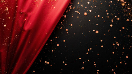 Wall Mural - Luxurious Black Friday Web Banner: Abstract Black and Red Design with Shimmering Pattern for High-End Retail Promotions