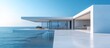 © Alienmarsh - Modern minimalist house by the ocean with a sleek design and infinity pool.