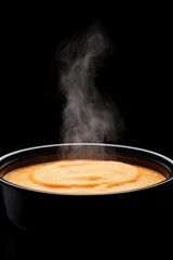 Canvas Print - Steaming bowl of creamy pumpkin soup.