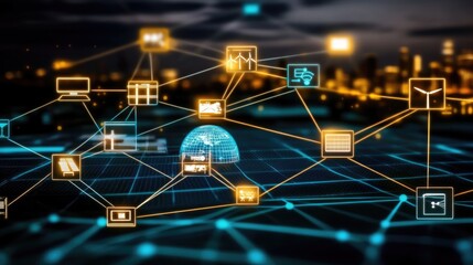 digital network connectivity abstract concept
