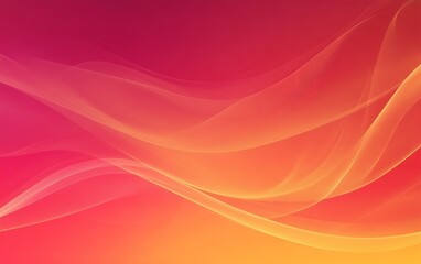 A vibrant abstract background featuring flowing waves of warm colors in shades of pink and orange.