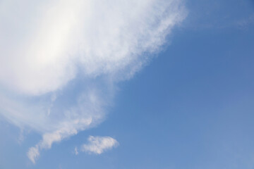 Wall Mural - picturesque view of blue sky with fluffy clouds