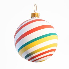 Wall Mural - colorful christmas ball hanging, representing christmas spirit