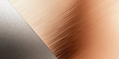 Sophisticated copper and champagne metallic surface with a smooth, polished finish