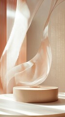 Sticker - a sculpture of a wave is displayed on a pedestal