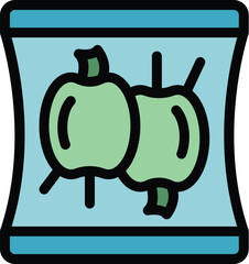Wall Mural - vacuum sealed bag keeping fruit fresh, extending shelf life and reducing food waste