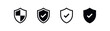 © icons gate - Shield check mark icon or security shield protection icon with tick symbol