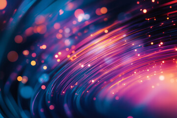 Wall Mural - a bright flare of soft abstract colorful lines