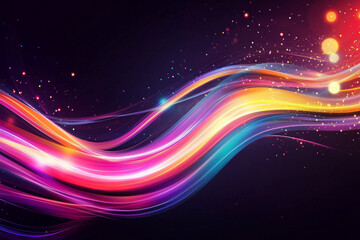 Wall Mural - a bright flare of soft abstract colorful lines